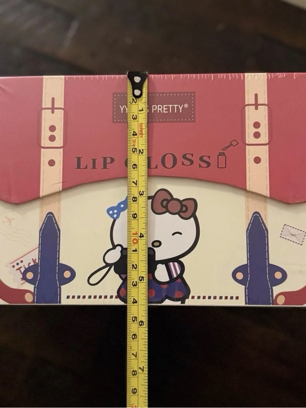 Hello Kitty Box Purse pearl handle with 24 Lip Gloss Mixed Pretty New Sealed
